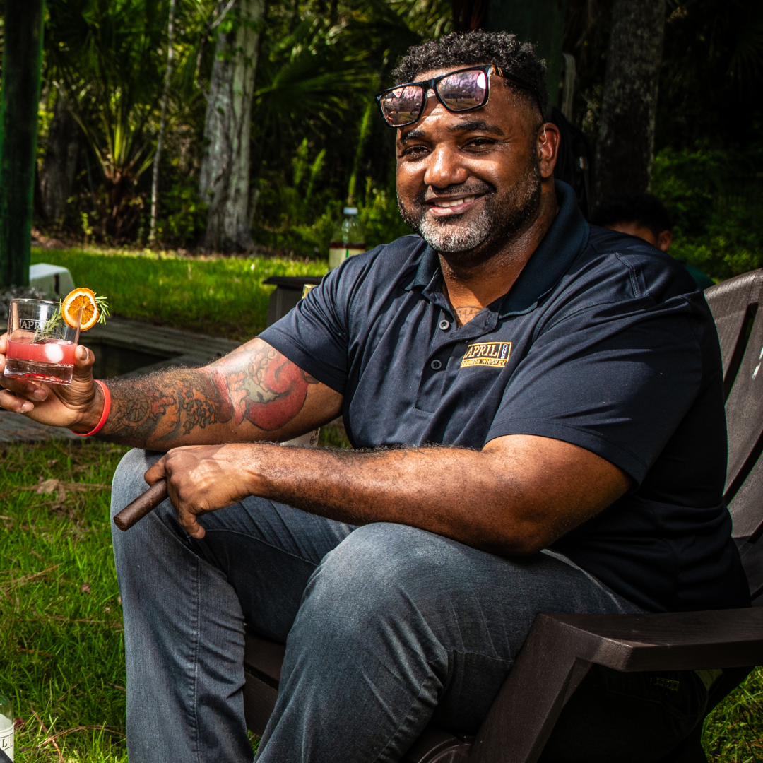 Polo Shirt - Black, Gold Embroidery Logo - April One Bourbon