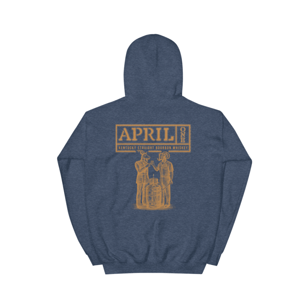 Unisex Heather Navy Blue Hoodie - April One Bourbon