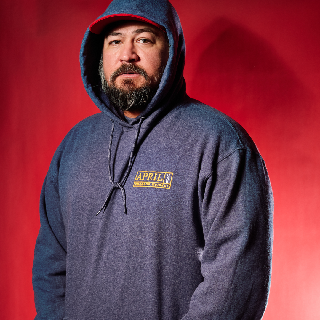 Unisex Heather Navy Blue Hoodie - April One Bourbon